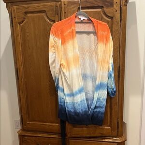 Chico's Orange and Cream Knit Top